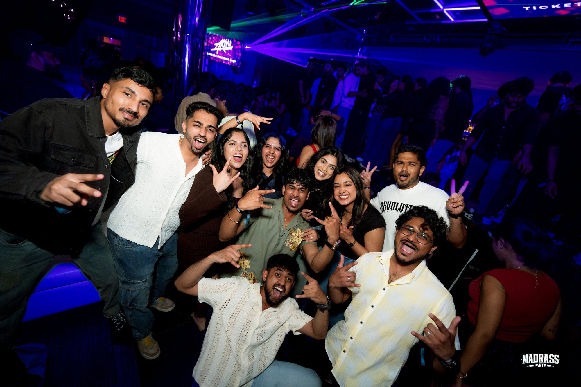 Guests celebrating at a Madrass Party